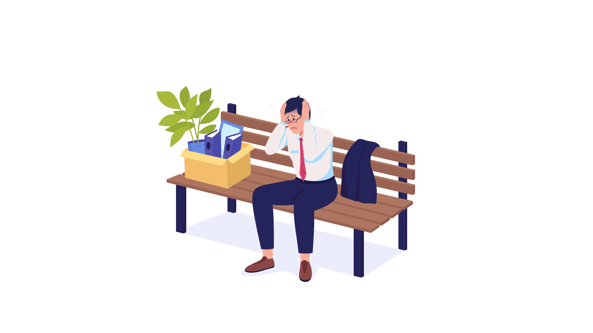 Animated Worried Guy Character Stress Job Stock Motion Graphics SBV ...