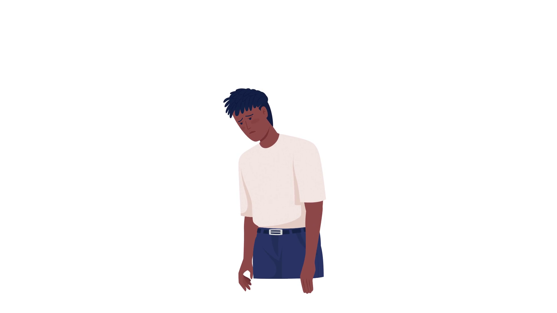 Animated Disappointed Young Man Profound Stock Motion Graphics SBV ...