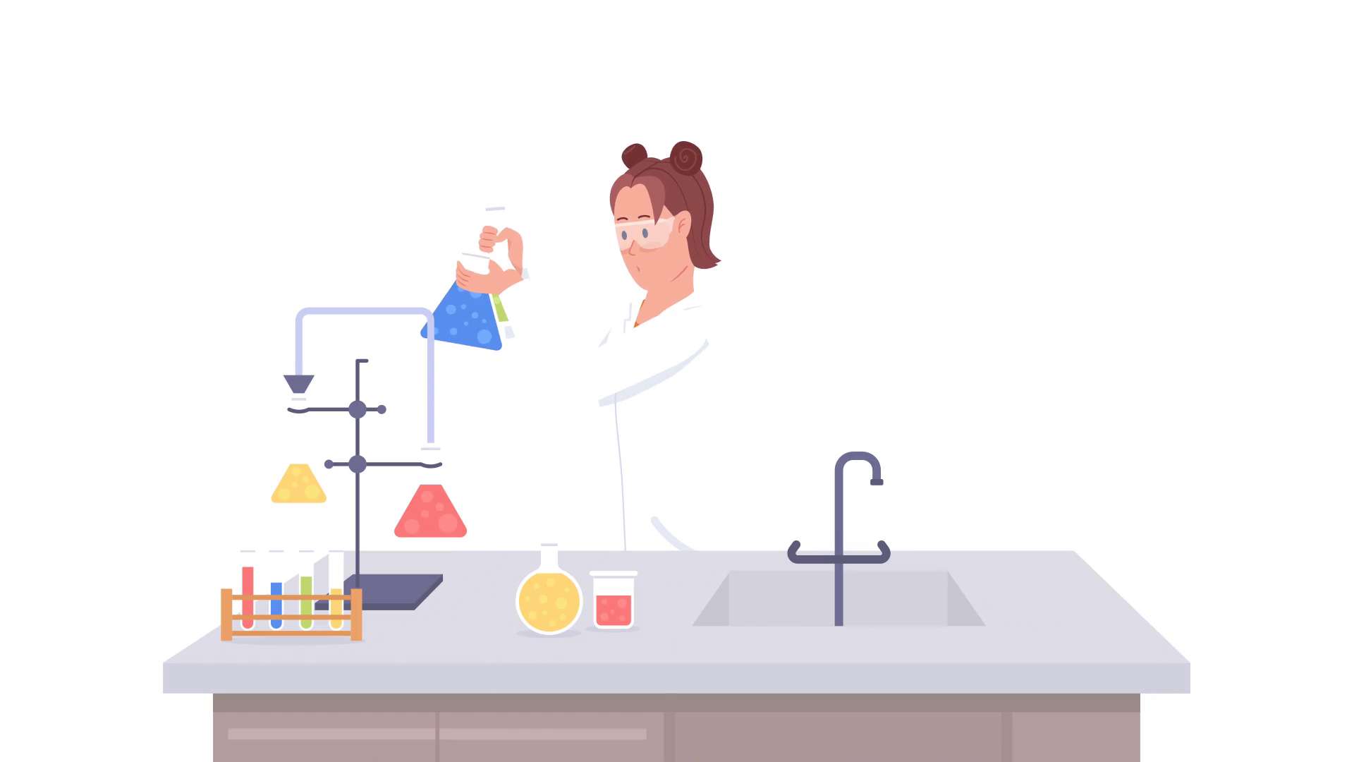 Animated Teen Scientist With Flask Academic Stock Motion Graphics SBV ...