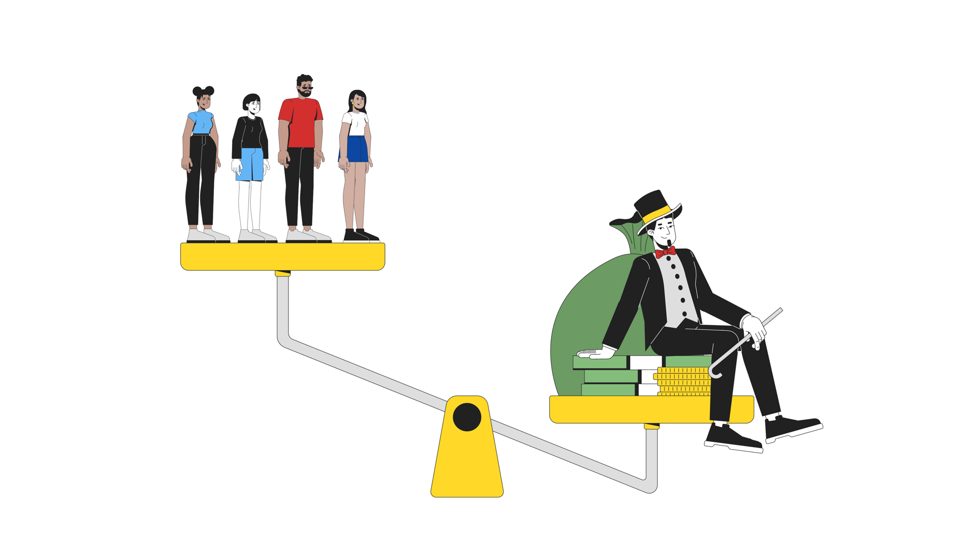 Oligarchy Wealth Inequality 2d Animation Stock Footage SBV-354035235 ...