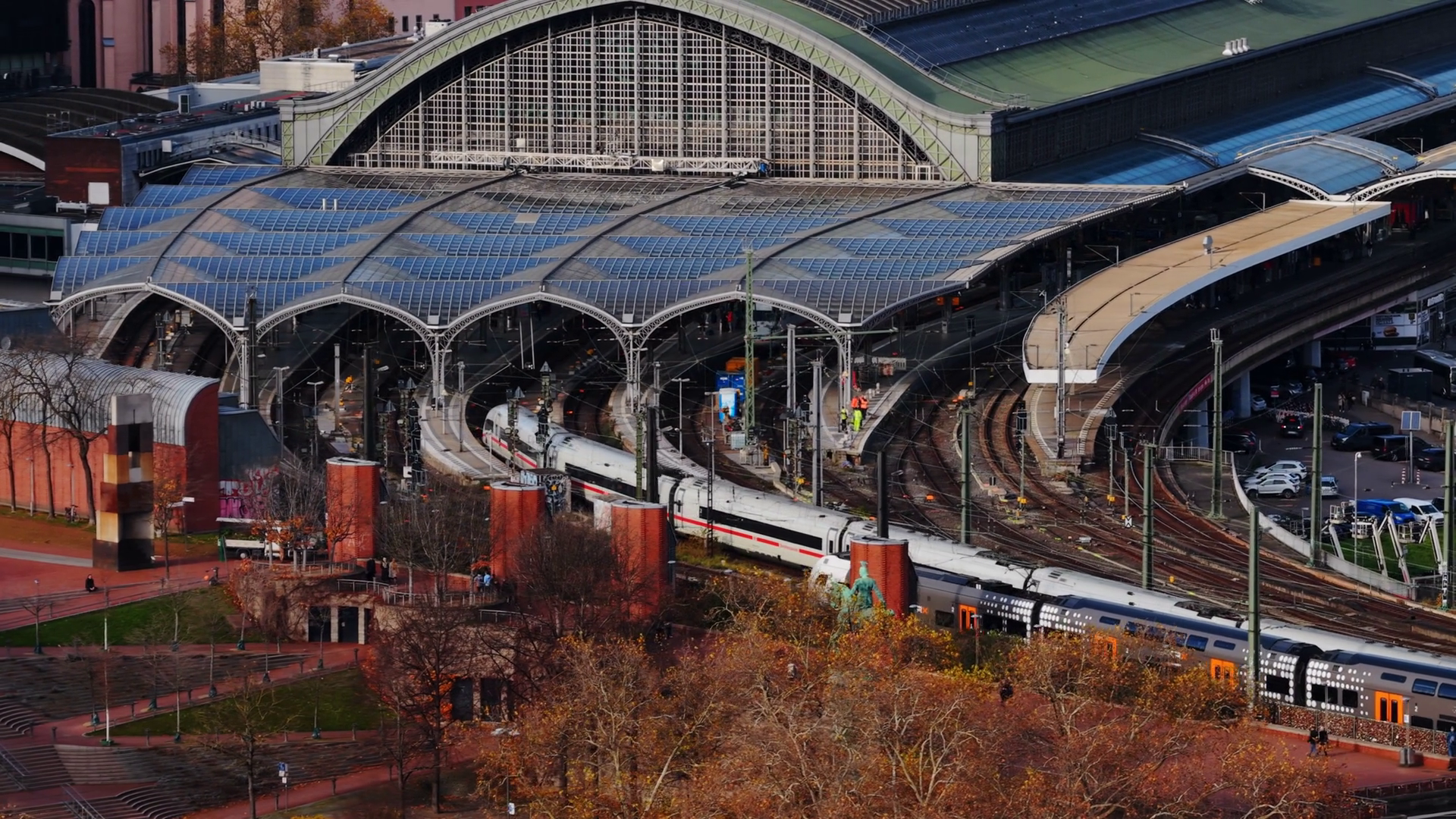 Aerial View Of German Ice High Speed Train Stock Footage SBV-353379953 ...