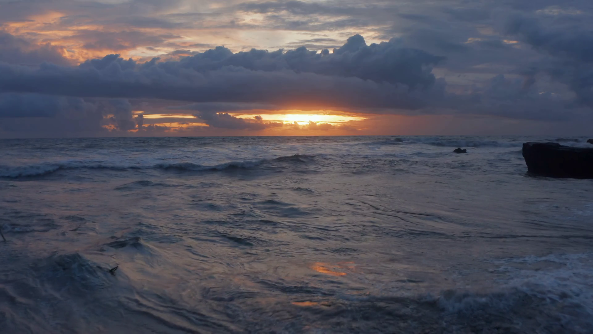 Close Up View Of Blue Sea Waves In Twilight Stock Footage SBV-347691264 ...