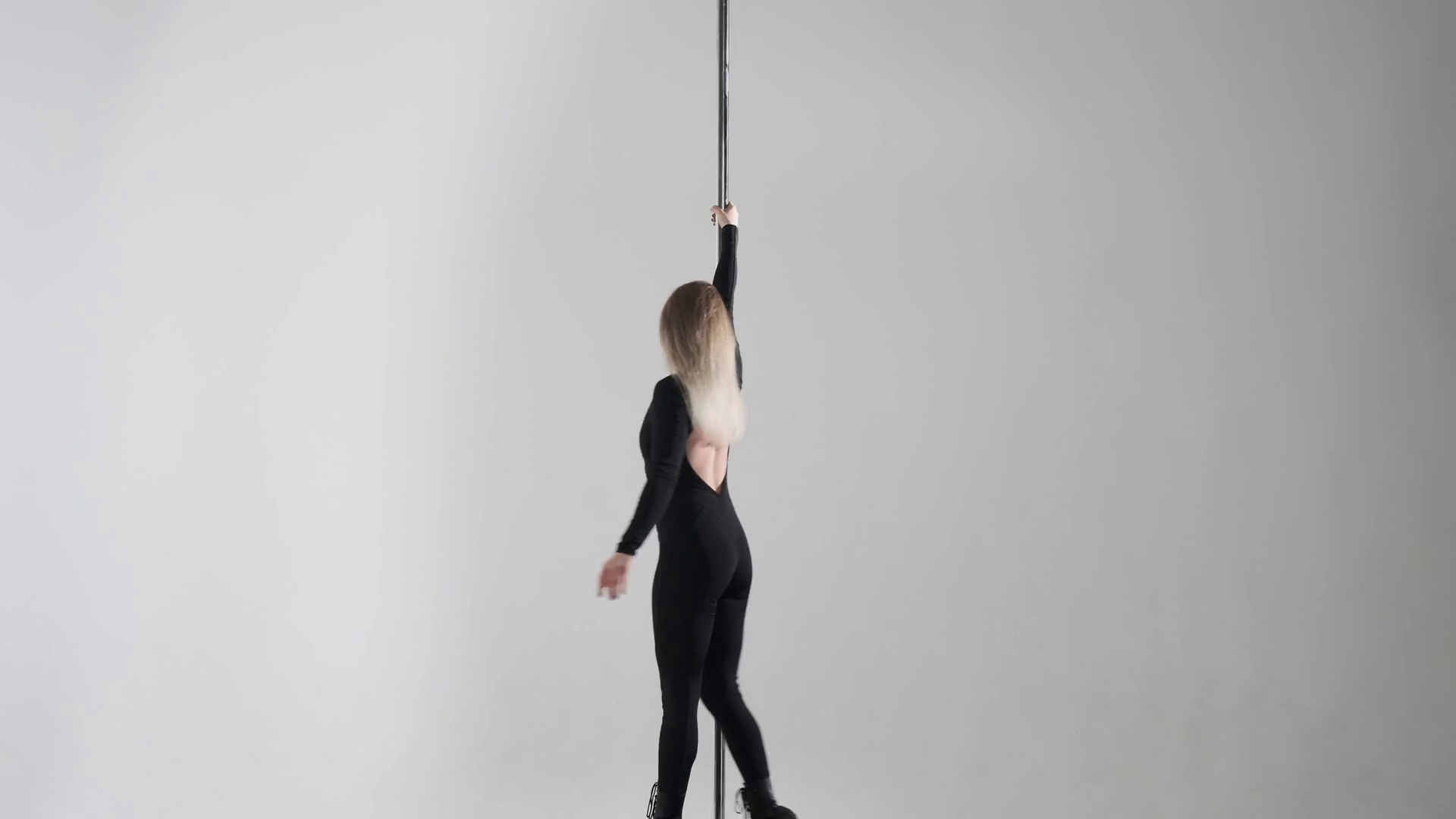 Elegant Pole Dance Performance Caucasian Stock Footage SBV-347721261 ...