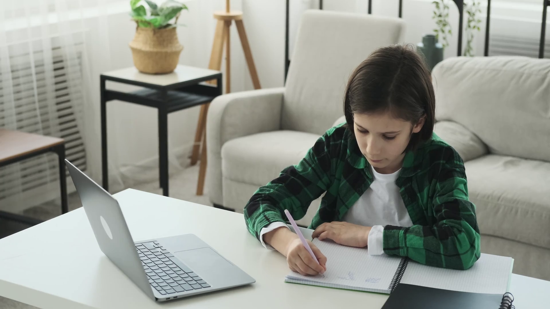 Schoolboy Yawning Stretching Doing Homework Stock Footage SBV-347714514 ...