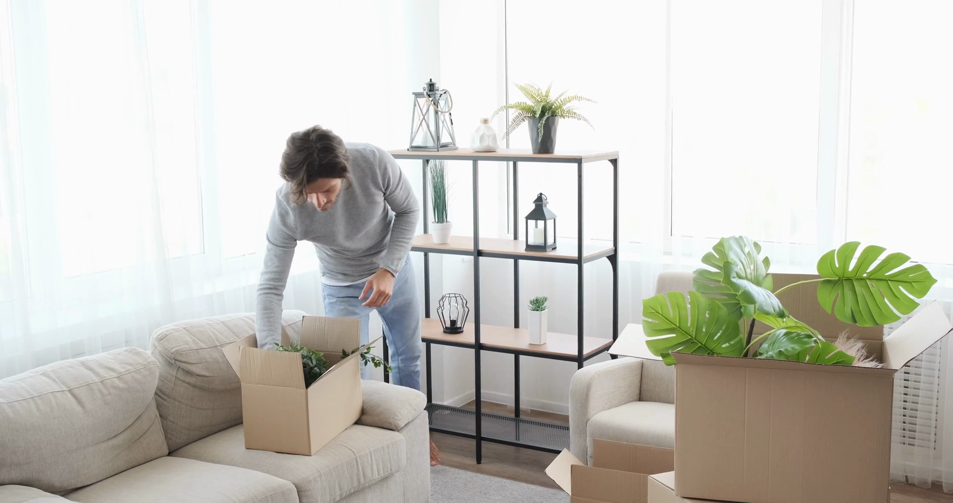 Man Decorating New House Stock Footage SBV337629032 Storyblocks