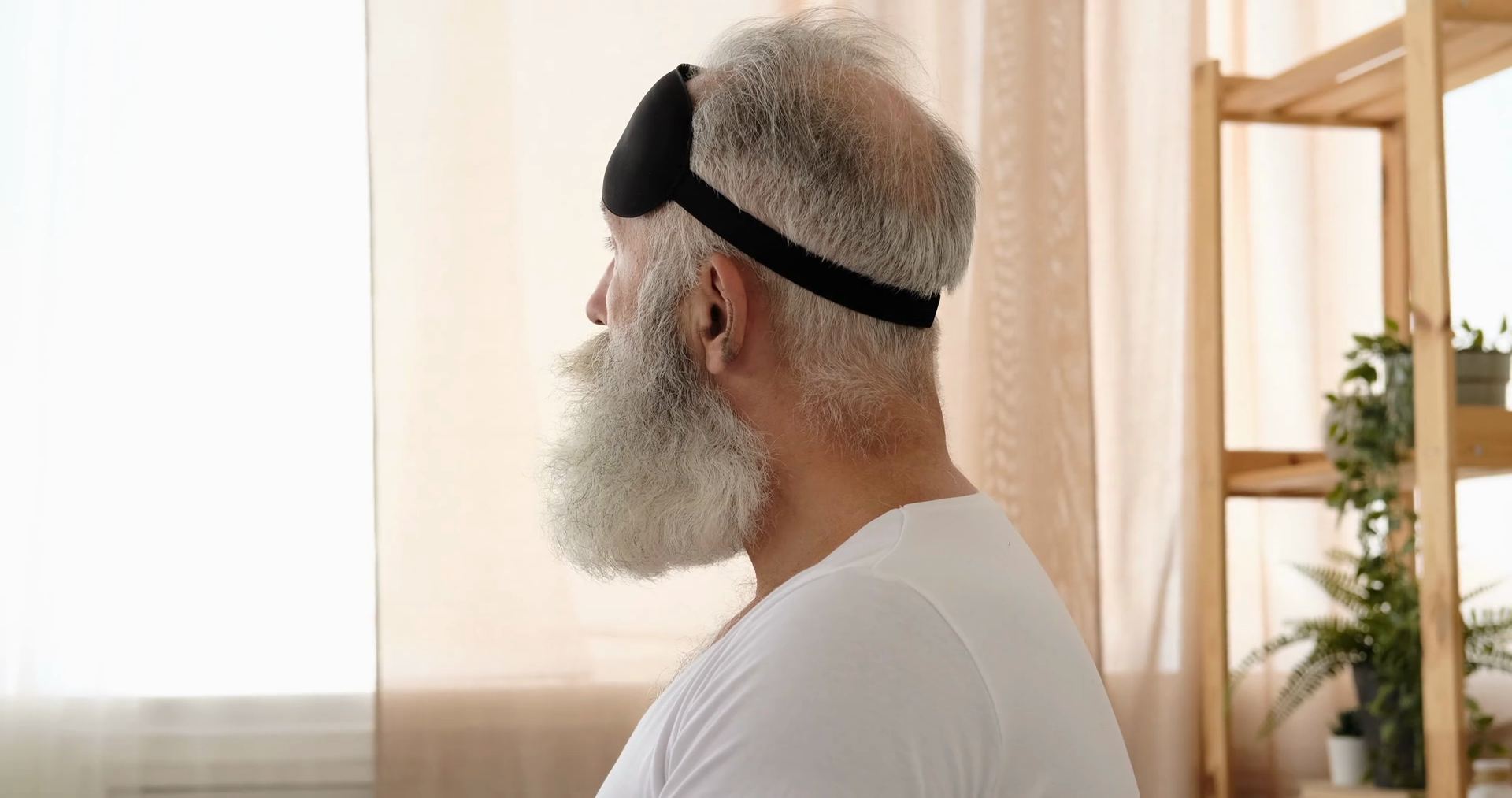 Man sleeping with eye mask on bed Stock Video Footage Storyblocks