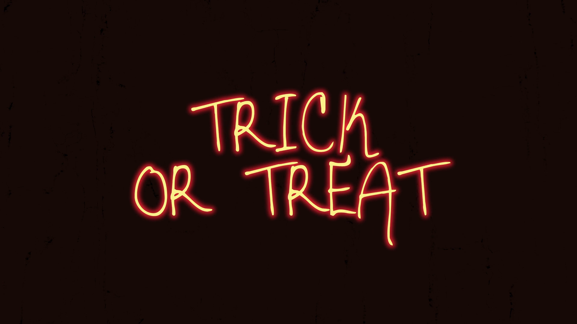 Neon Red Trick Treat Text On Dark Black Stock Motion Graphics SBV ...