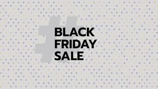 Modern Black Friday Sale text on dots pattern gradient, motion abstract holidays, minimalism and promo style background