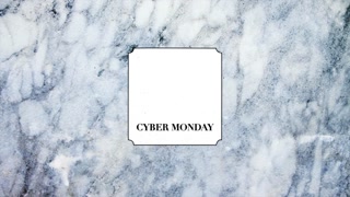 Cyber Monday text on marble texture, motion abstract holidays, business and corporate style background