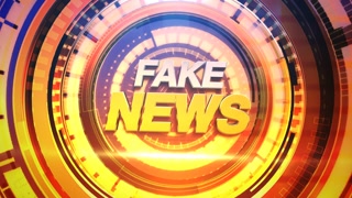 Fake News on HUD elements, business, corporate and news style background