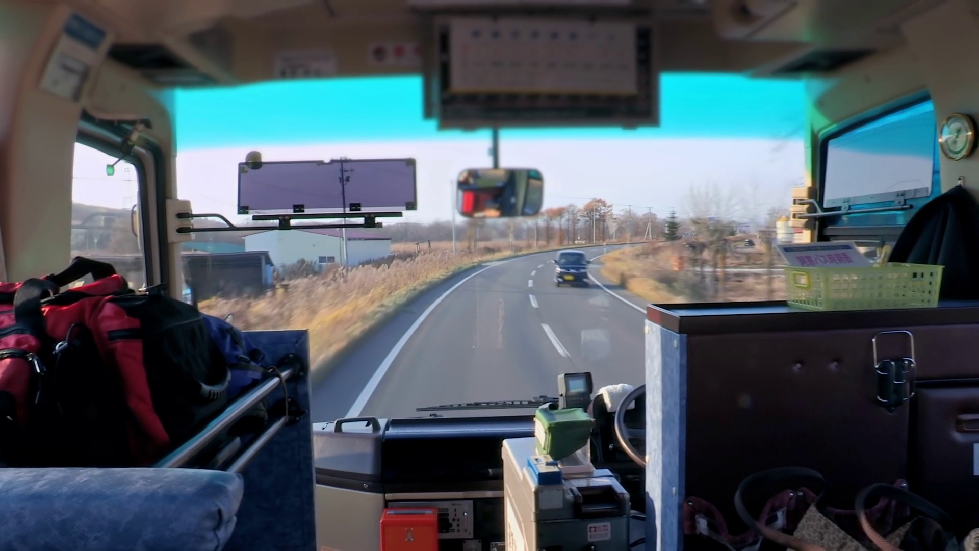 Interior View From Bus Driver’s Seat On Stock Footage SBV-352111691 ...