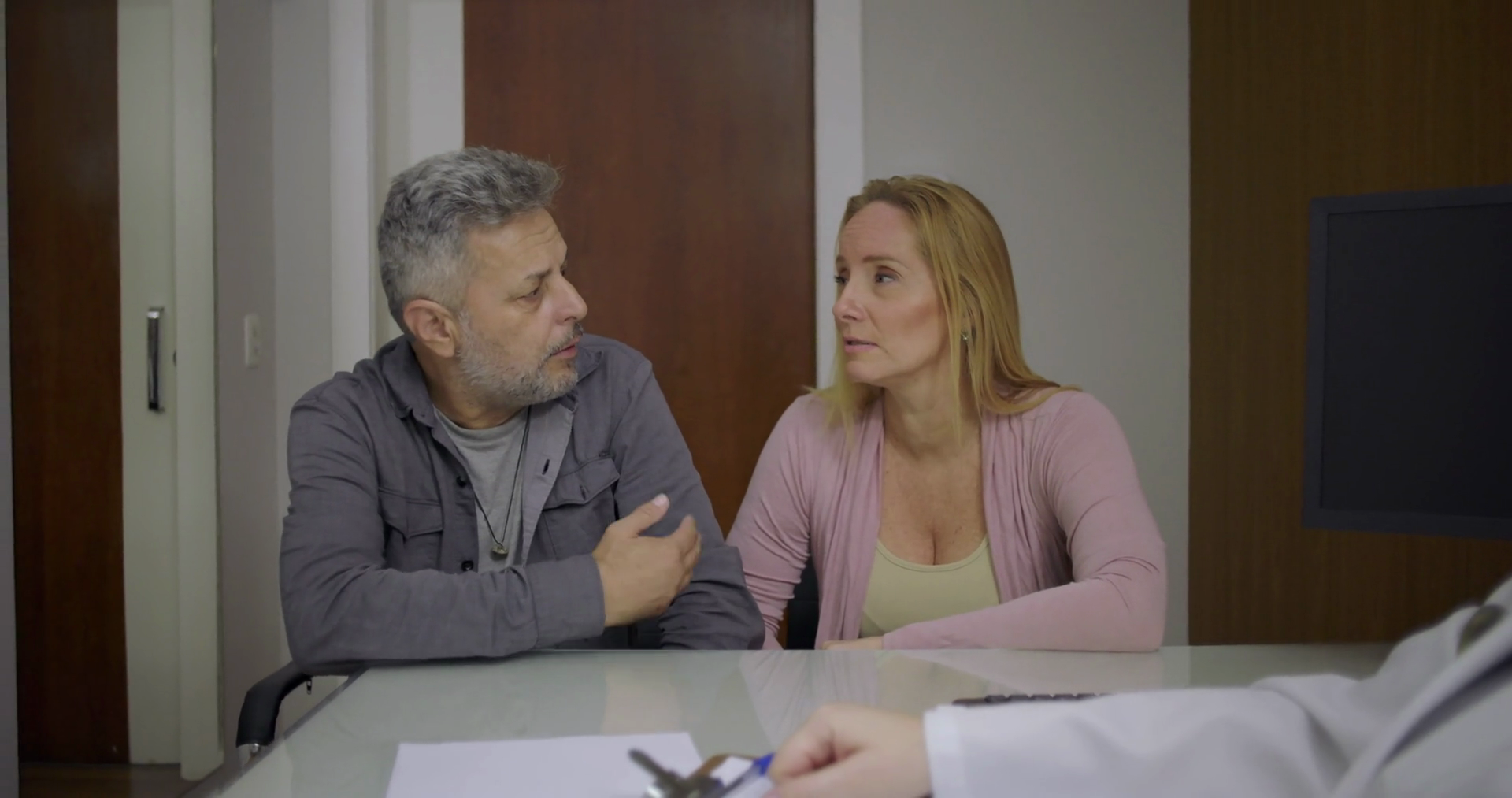 Middle-aged Woman Patient Male Partner Stock Footage SBV-352006779 ...