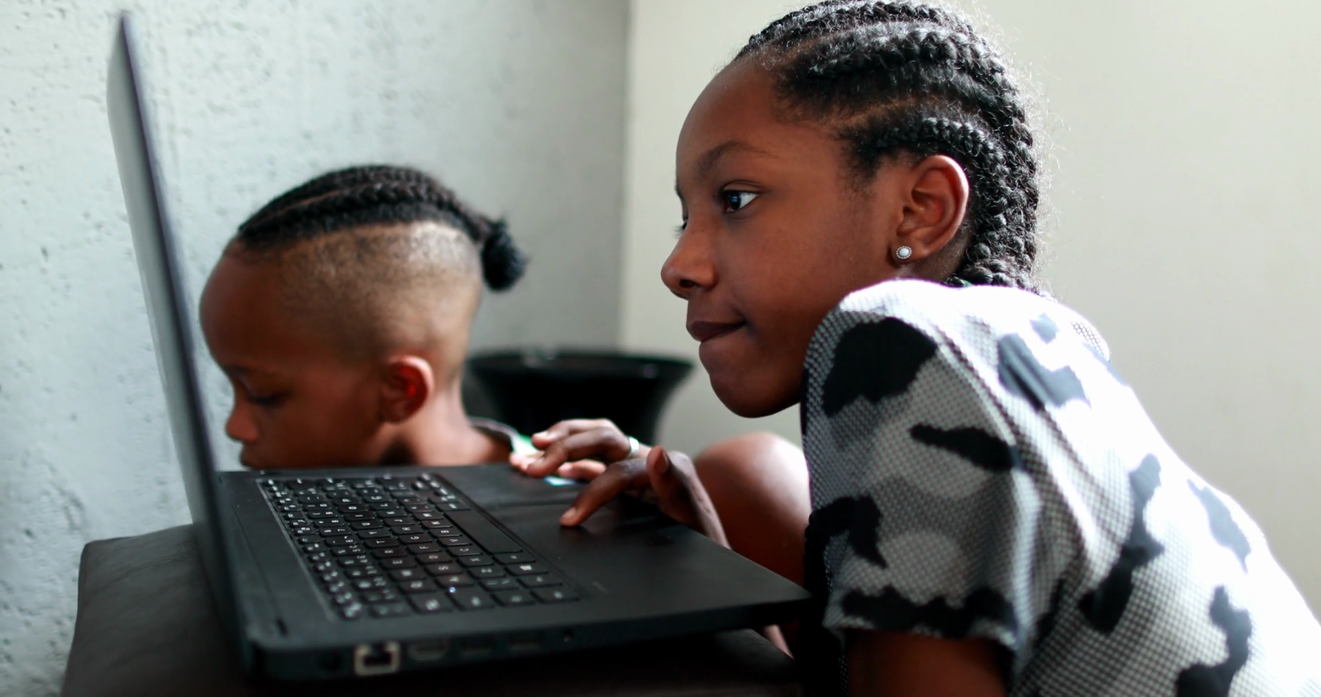African Teen Girl Browsing Internet On Stock Footage SBV-348850598 ...
