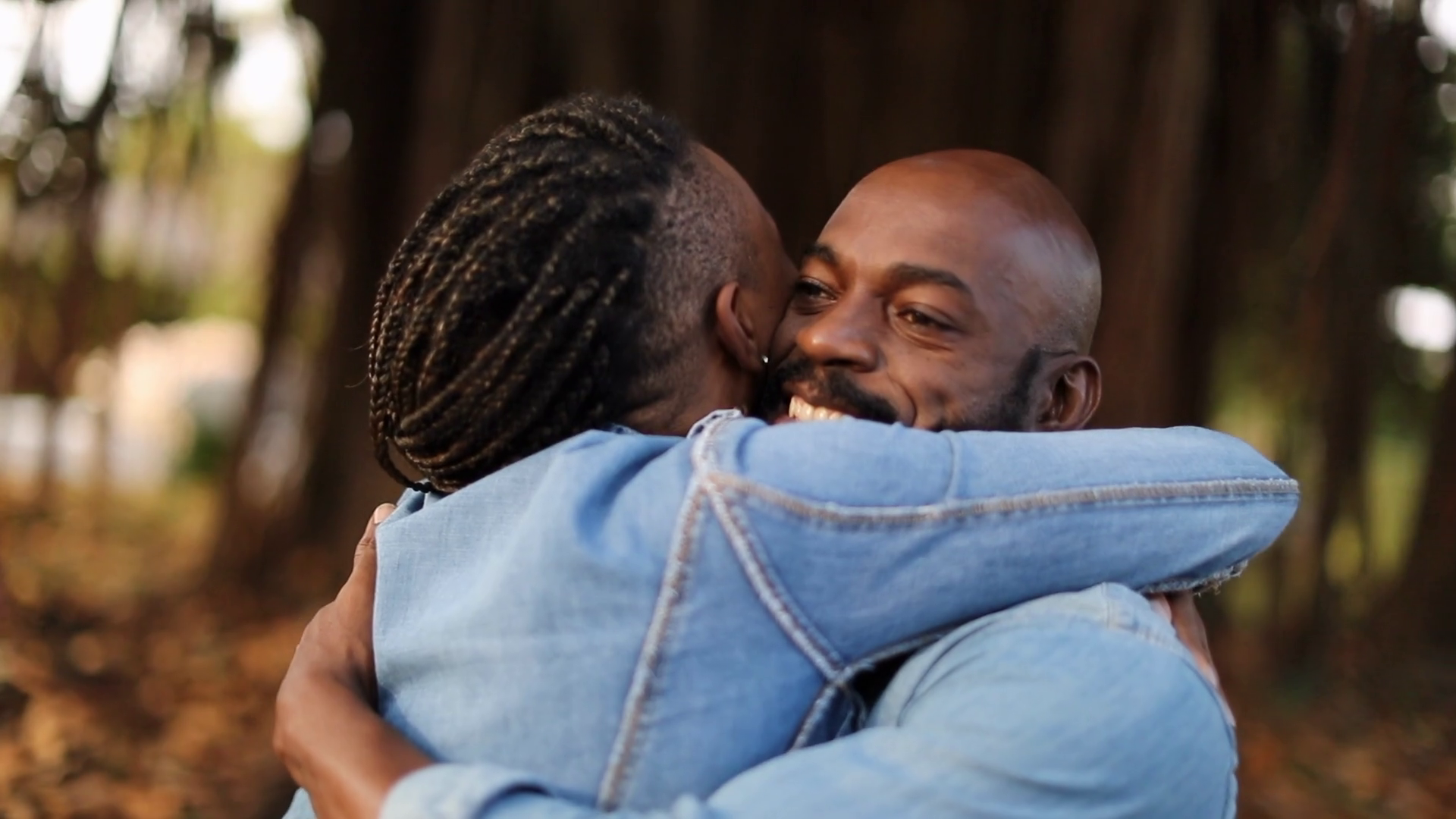 Black Woman Hugging Man African Couple Stock Footage SBV-348488953 ...