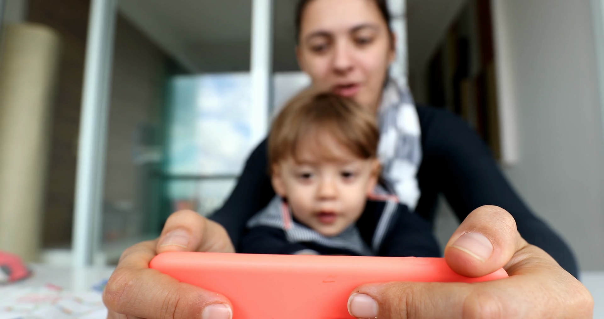 Close Up Mother Hands Holding Cellphone Stock Footage SBV-348551047 ...