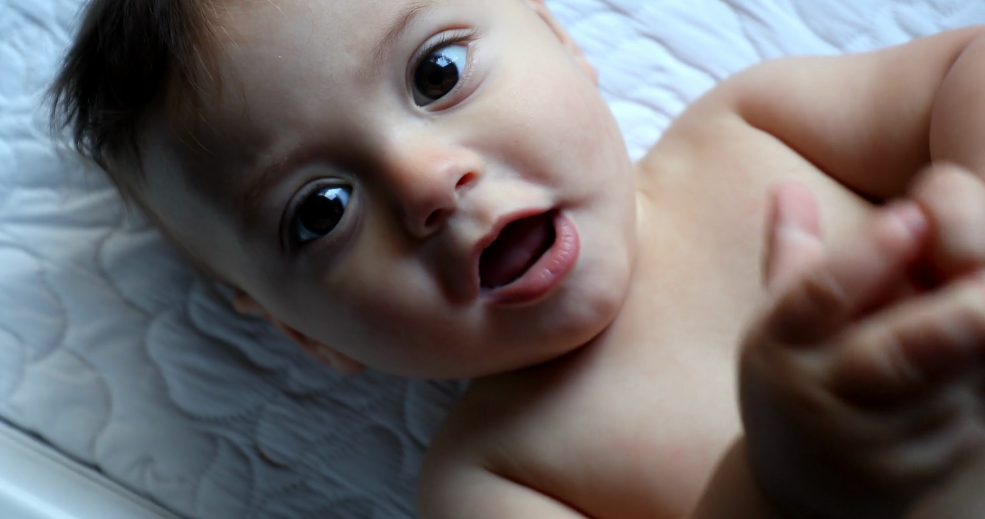Baby Infant Reaching Out Hand To Touch Stock Footage SBV-348527034 ...