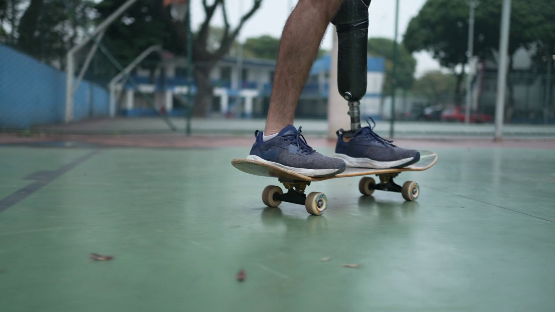 Skateboarding Triumph Prostheticlegged Stock Footage SBV348397935