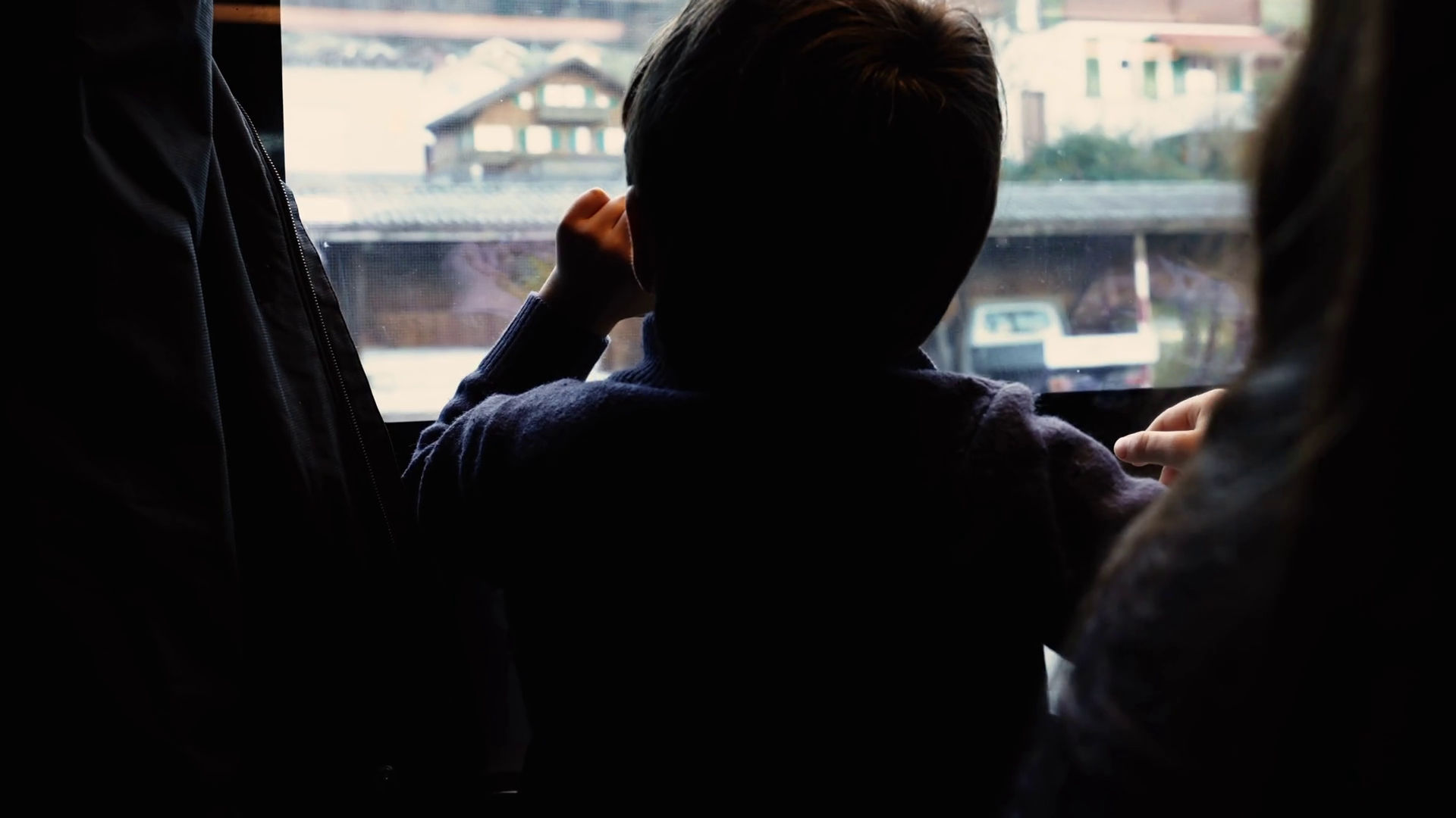 Back View Of Children Observing View From Stock Footage SBV-348757250 ...