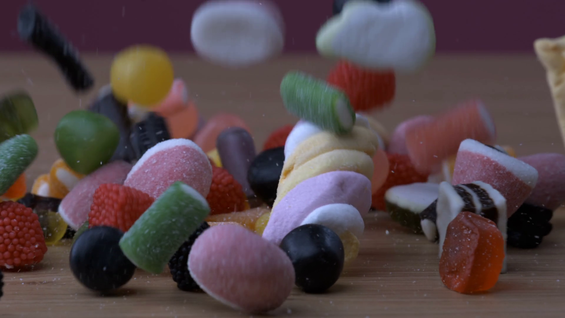 Macro Colorful Candy Assortment Falling In Stock Footage SBV-348745572 ...