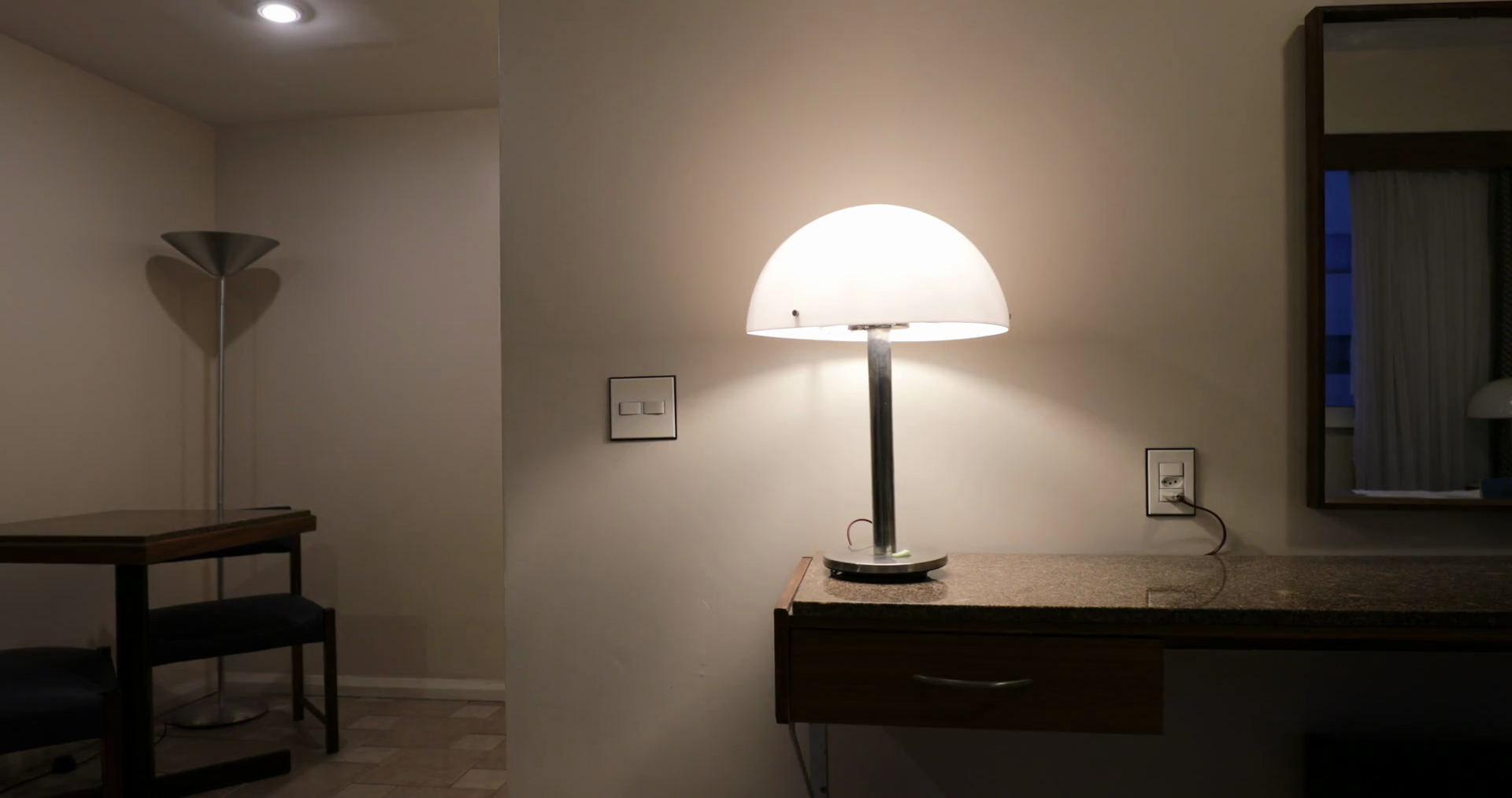 Man Turning Lamp Light Off Leaving Home Stock Footage SBV348487436