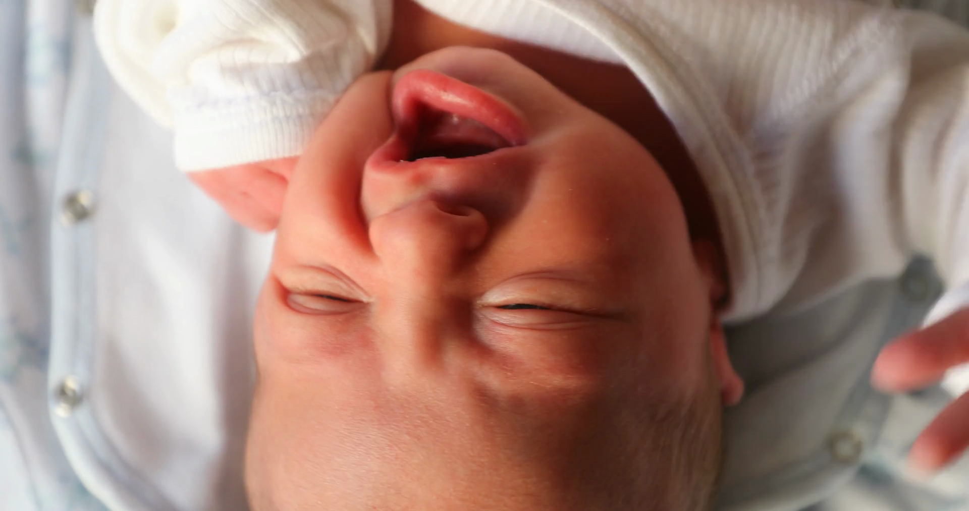 Early Week Tears Newborn Baby's Cry In Stock Footage SBV348431266