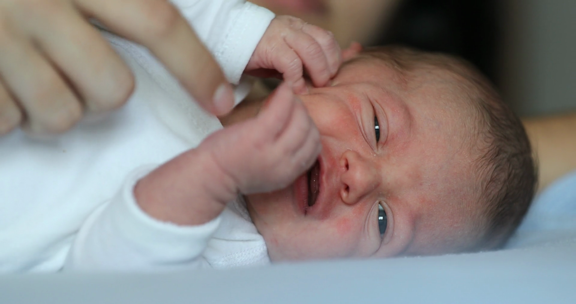 Tears Of New Beginnings Closeup Of Newborn Stock Footage SBV