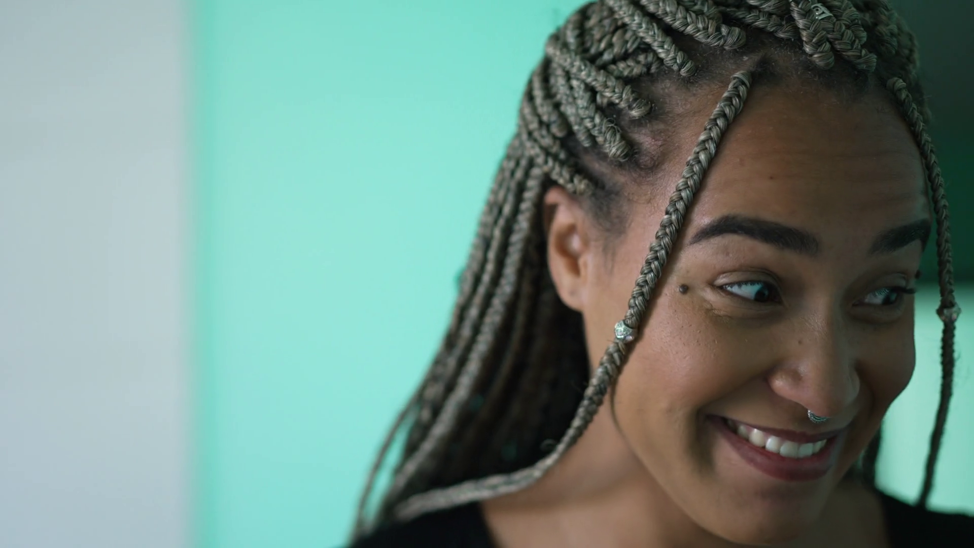 One Black Woman With Skeptical Expression Stock Footage SBV348770989