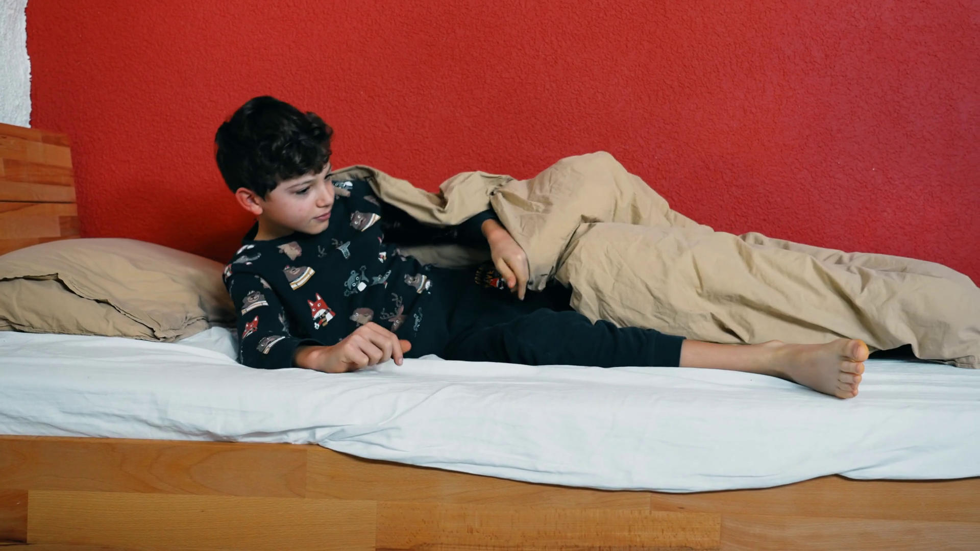 Kid Waking Up In Morning Child Gets Up From Stock Footage SBV-348674438 ...