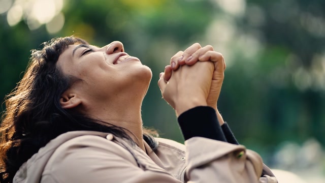WOMAN THANKING GOD Stock Footage: Royalty-Free Video Clips - Storyblocks