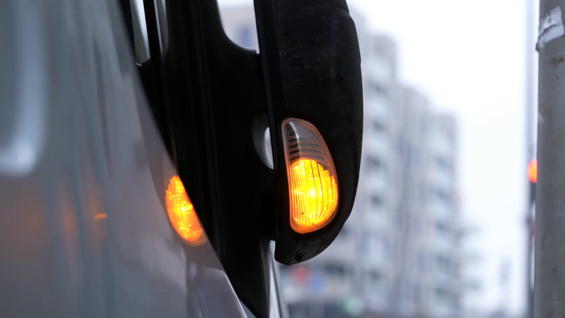 Truck Blinking Light Stop Sign In City Car Stock Footage SBV-348684597 ...