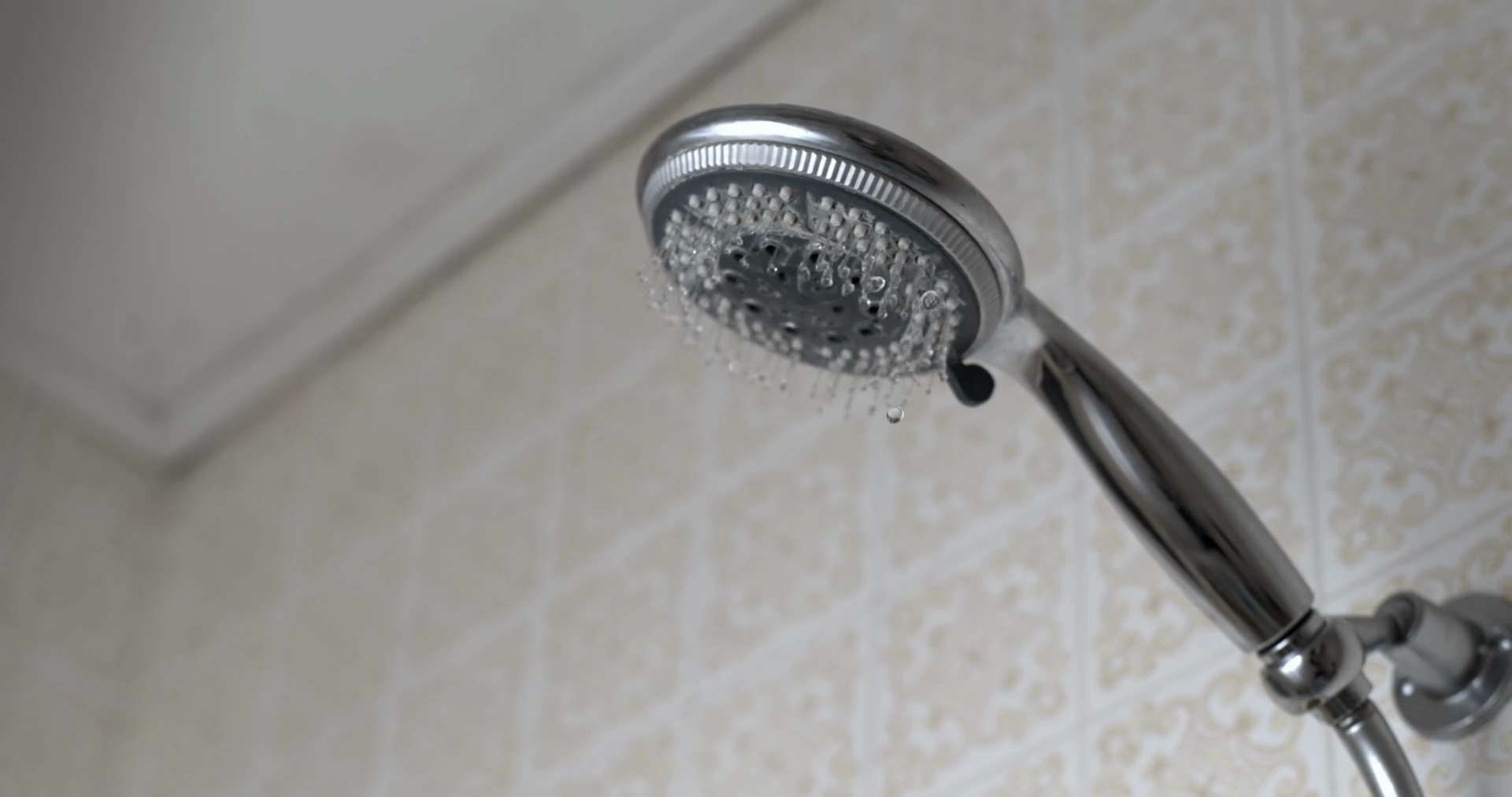 Water Flowing From Shower Head In Super Slow Stock Footage SBV