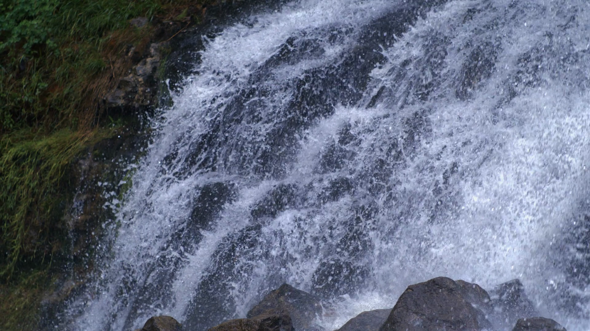 Diagonal Cascade Of Rushing Water Flowing Stock Footage SBV-353228651 ...