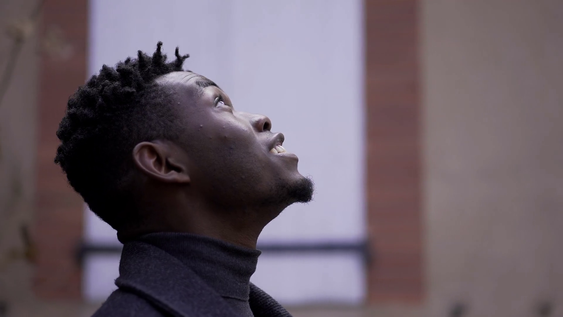 Young African Man Face Close Up Looking Up Stock Footage SBV-348682673 ...