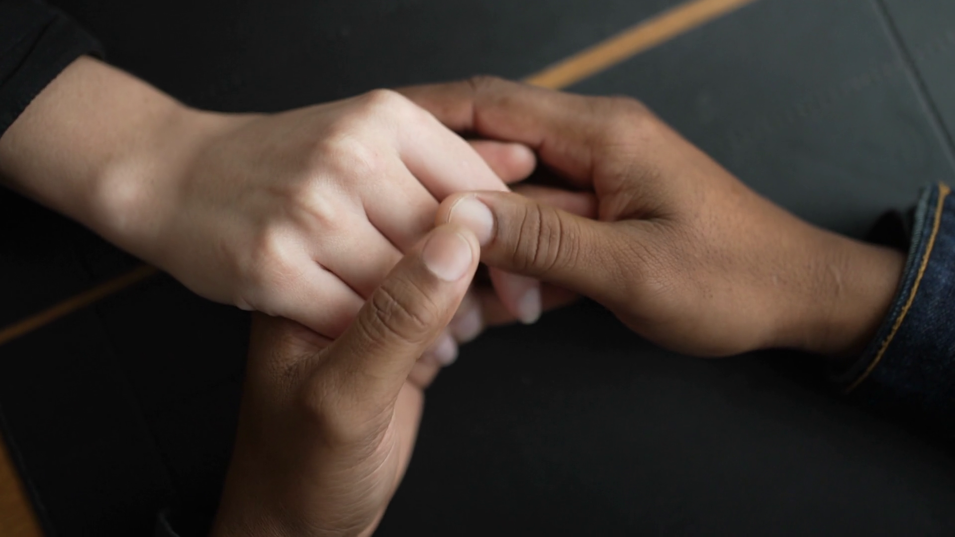 United In Support: Young Couple's Hands Join Stock Footage SBV ...