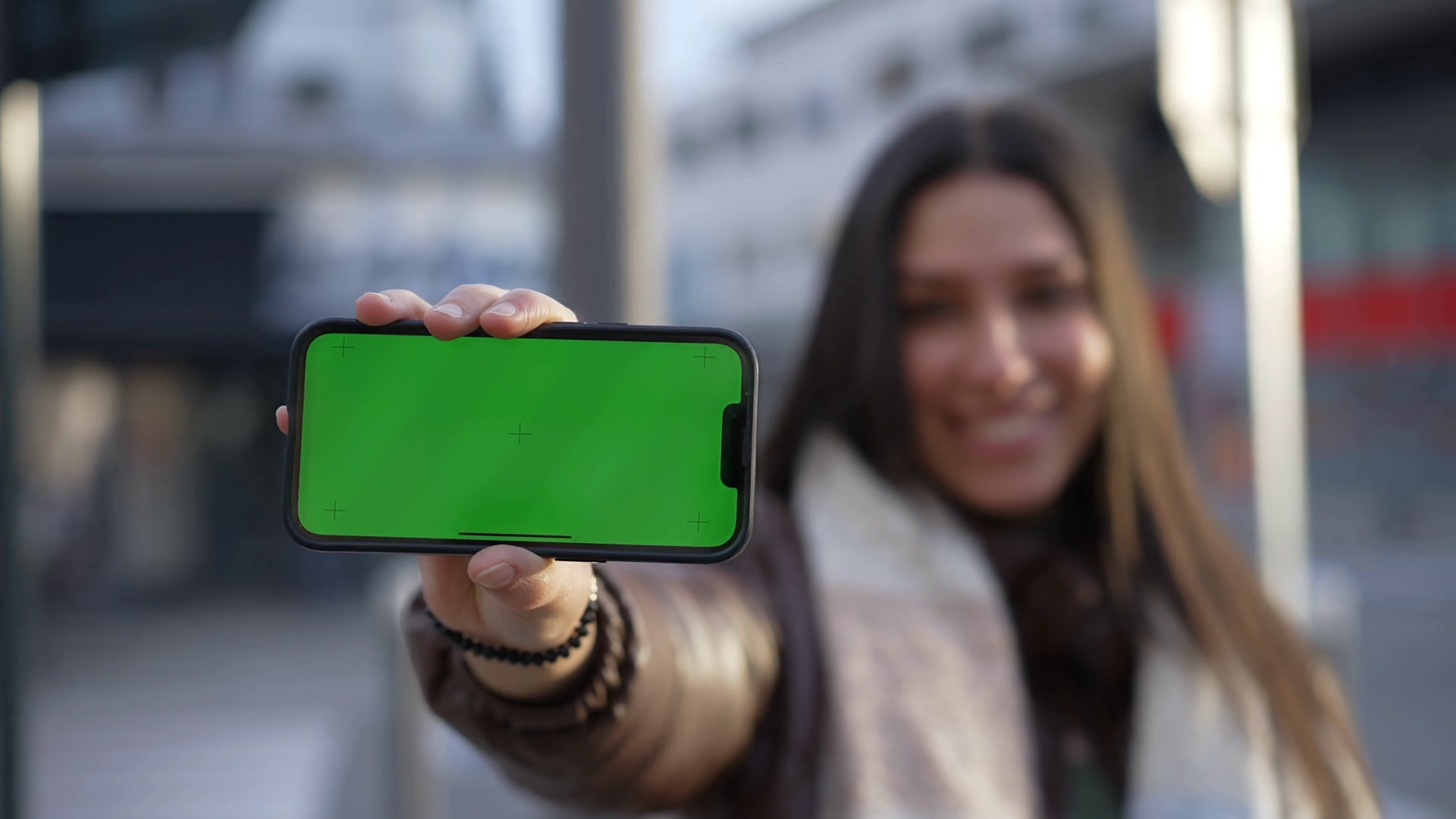 Young Woman Showcasing Digital Content On Stock Footage SBV-348726263 ...