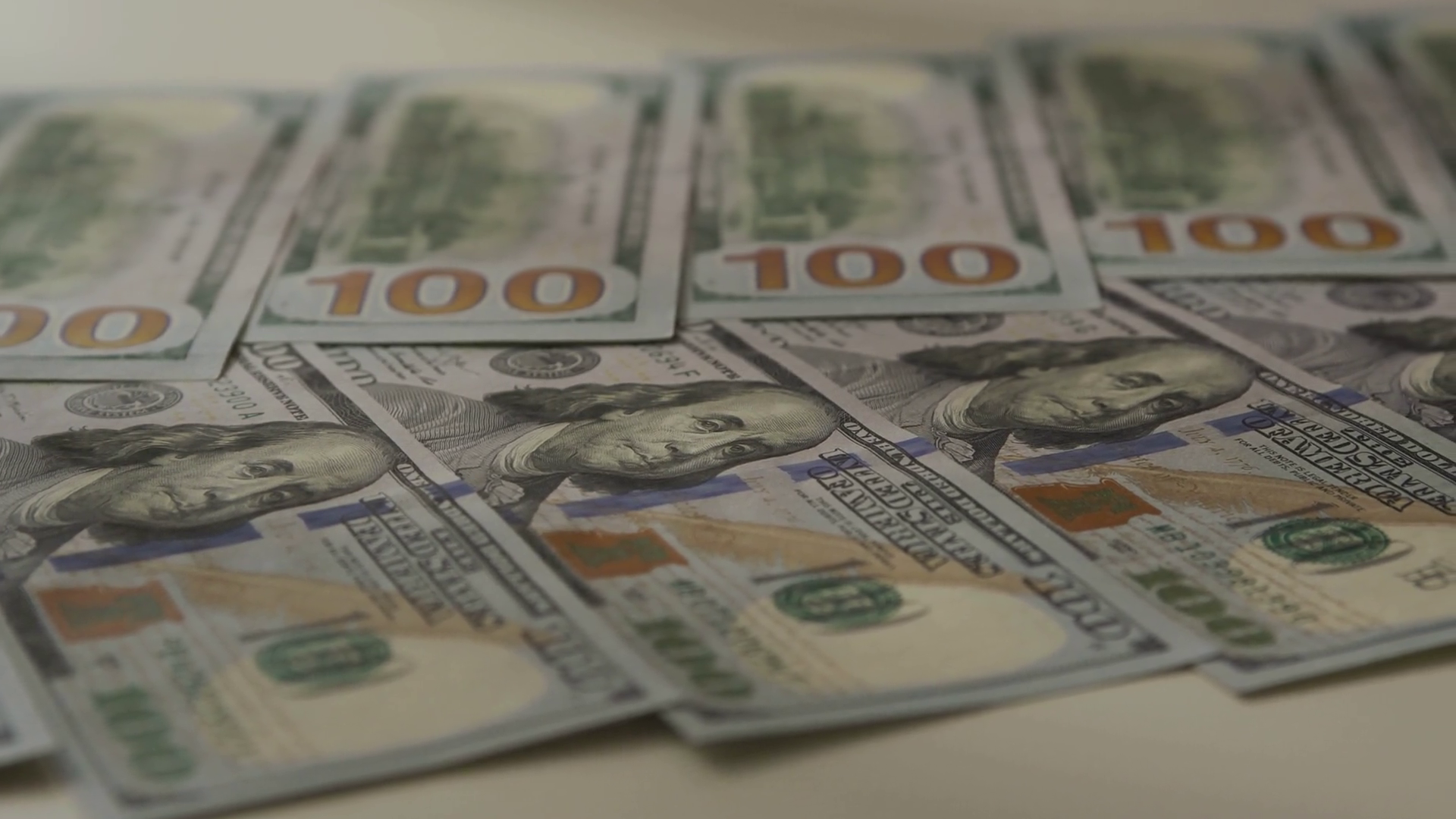 Orbiting Around Cash Money In 100 Dollar Stock Footage SBV-347754075 ...