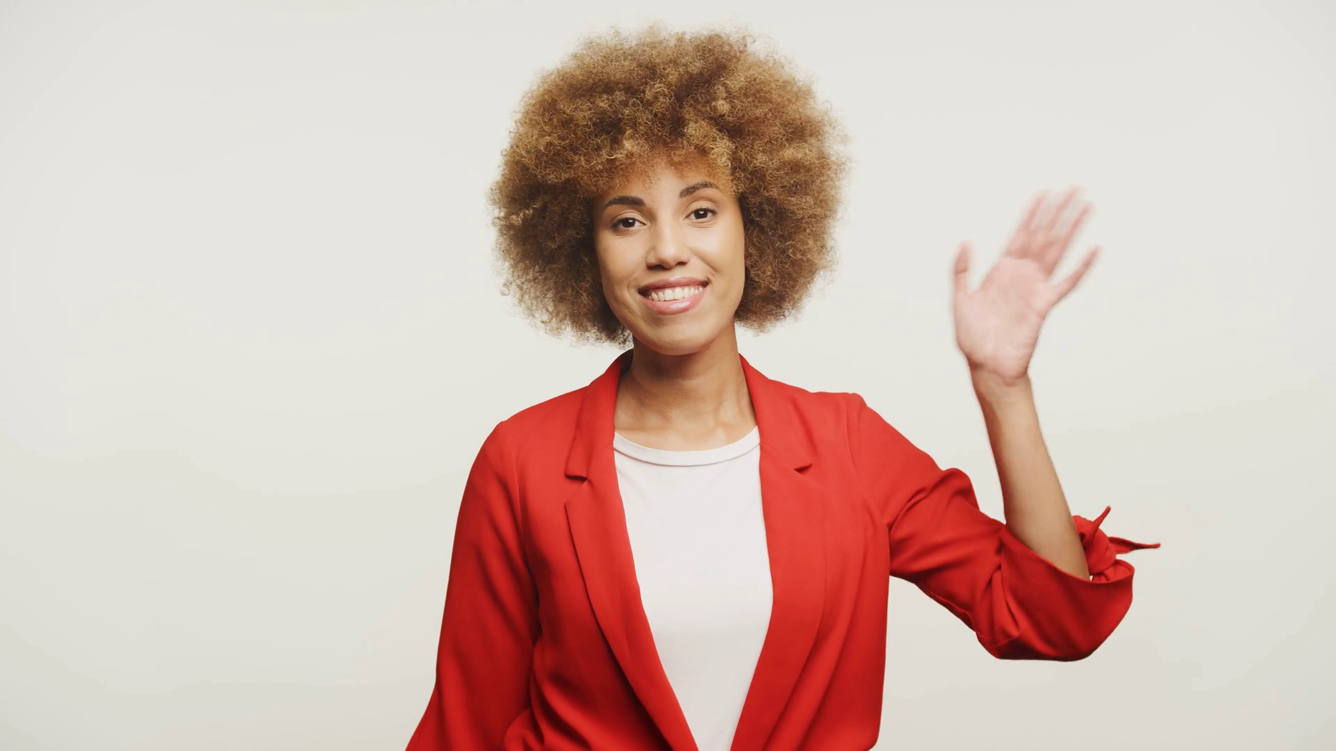 Businesswoman Waving Hand In Greeting Stock Footage SBV-348629973 ...