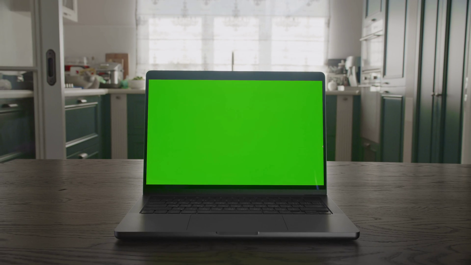 Zoom Out From Green Screen Laptop Stock Footage SBV347396521 Storyblocks