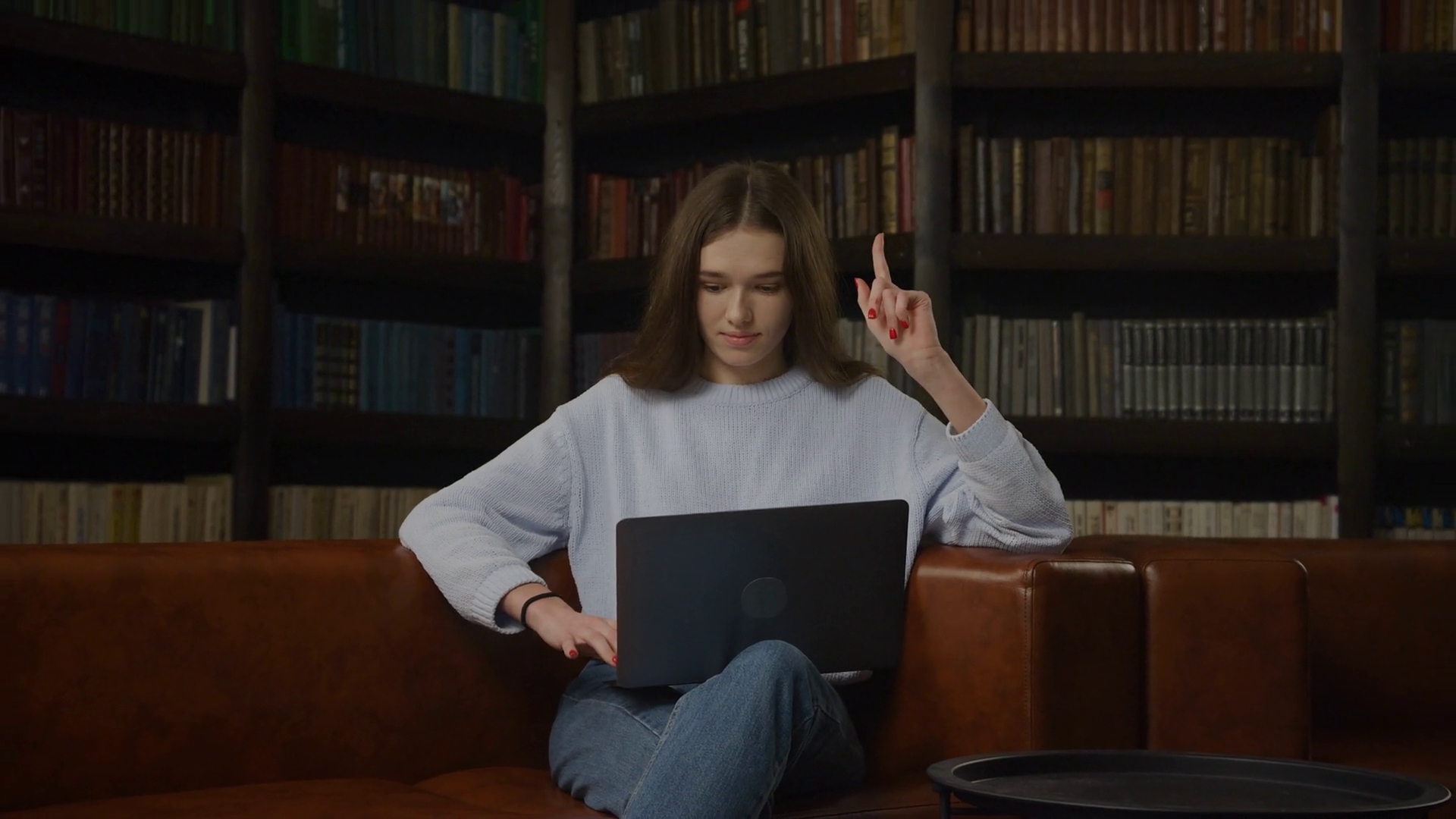 Optical Zoom Out From Caucasian Woman Stock Footage SBV347364789