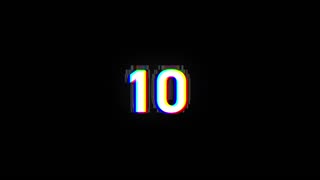 Glitch countdown timer animation with digital distortion effects