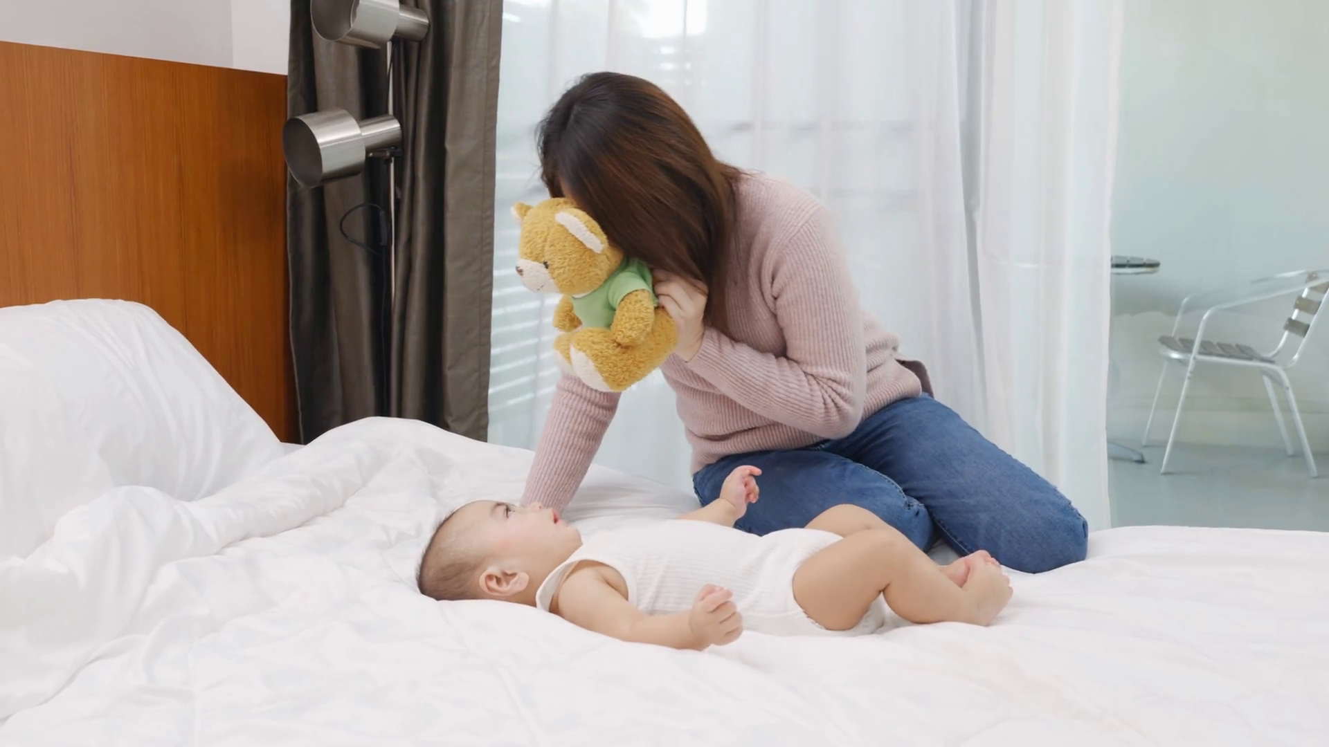 Asian Mother Lull To Sleep With Baby In Bed Stock Footage SBV347458762 Storyblocks