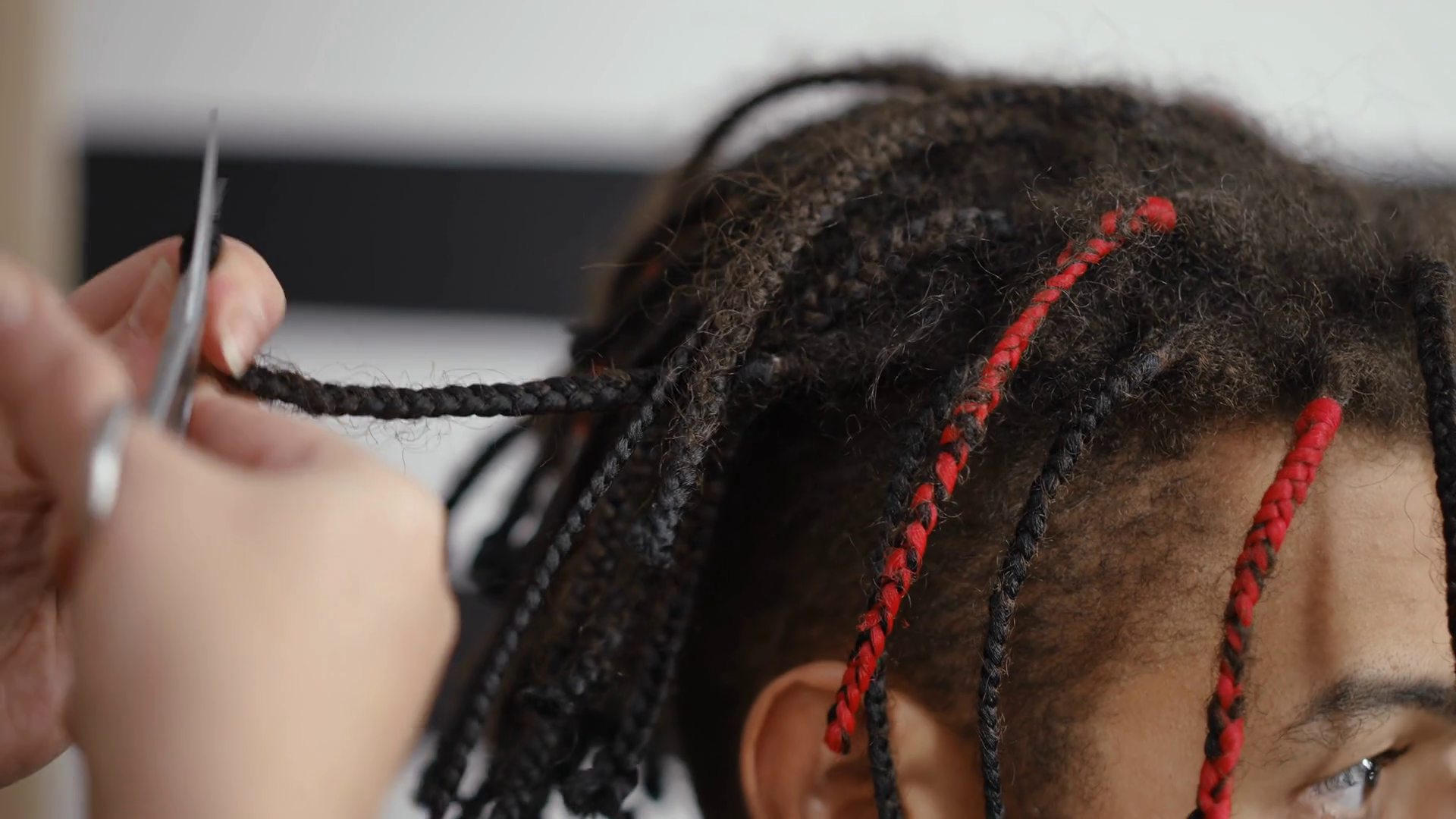 Closeup Of Unique Dreadlocks Haircut Stock Footage SBV-352394236 ...