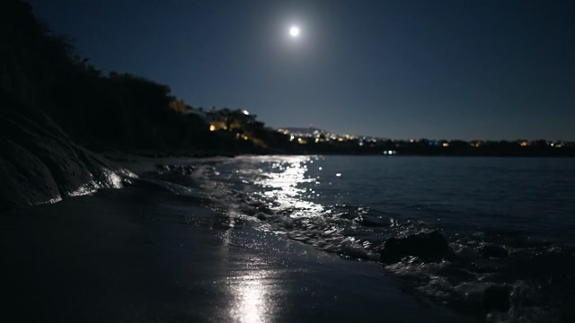 Beach At Night Stock Footage: Royalty-Free Video Clips - Storyblocks