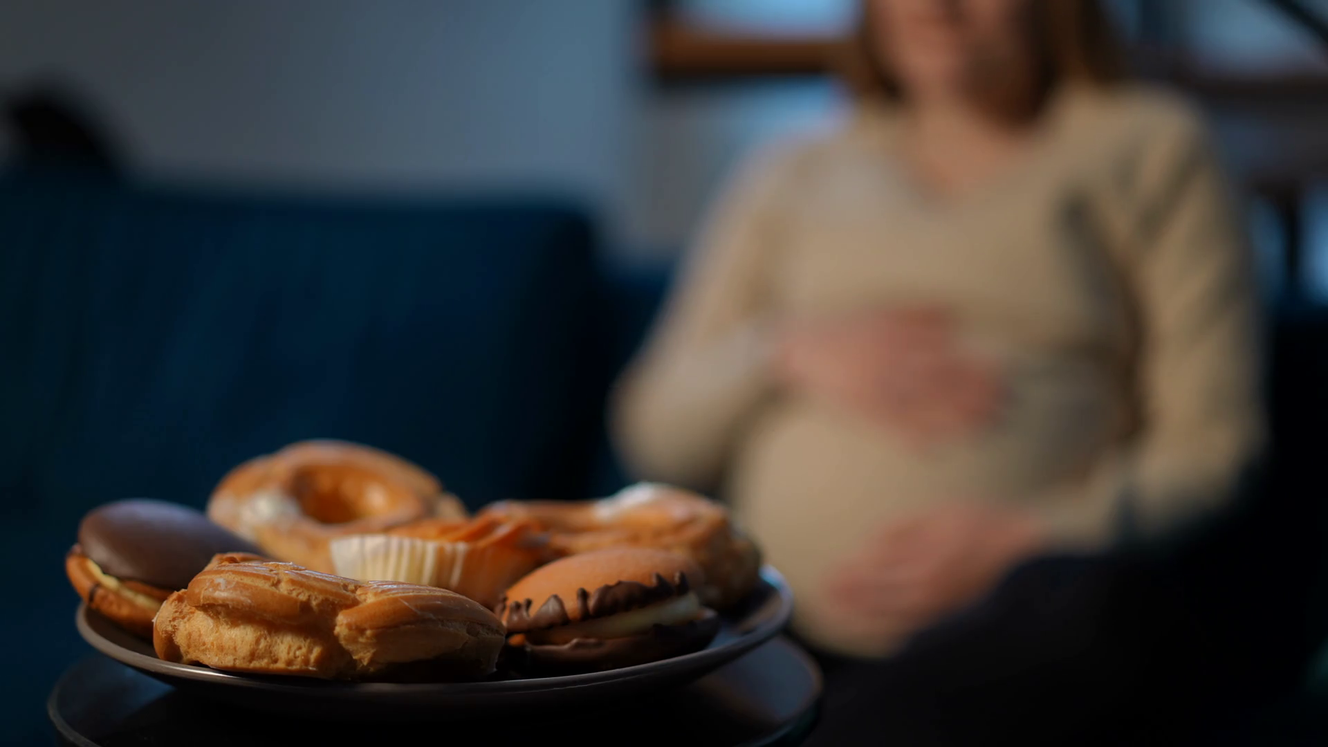 Closeup Delicious Pastry With Pregnant Stock Footage SBV348463224