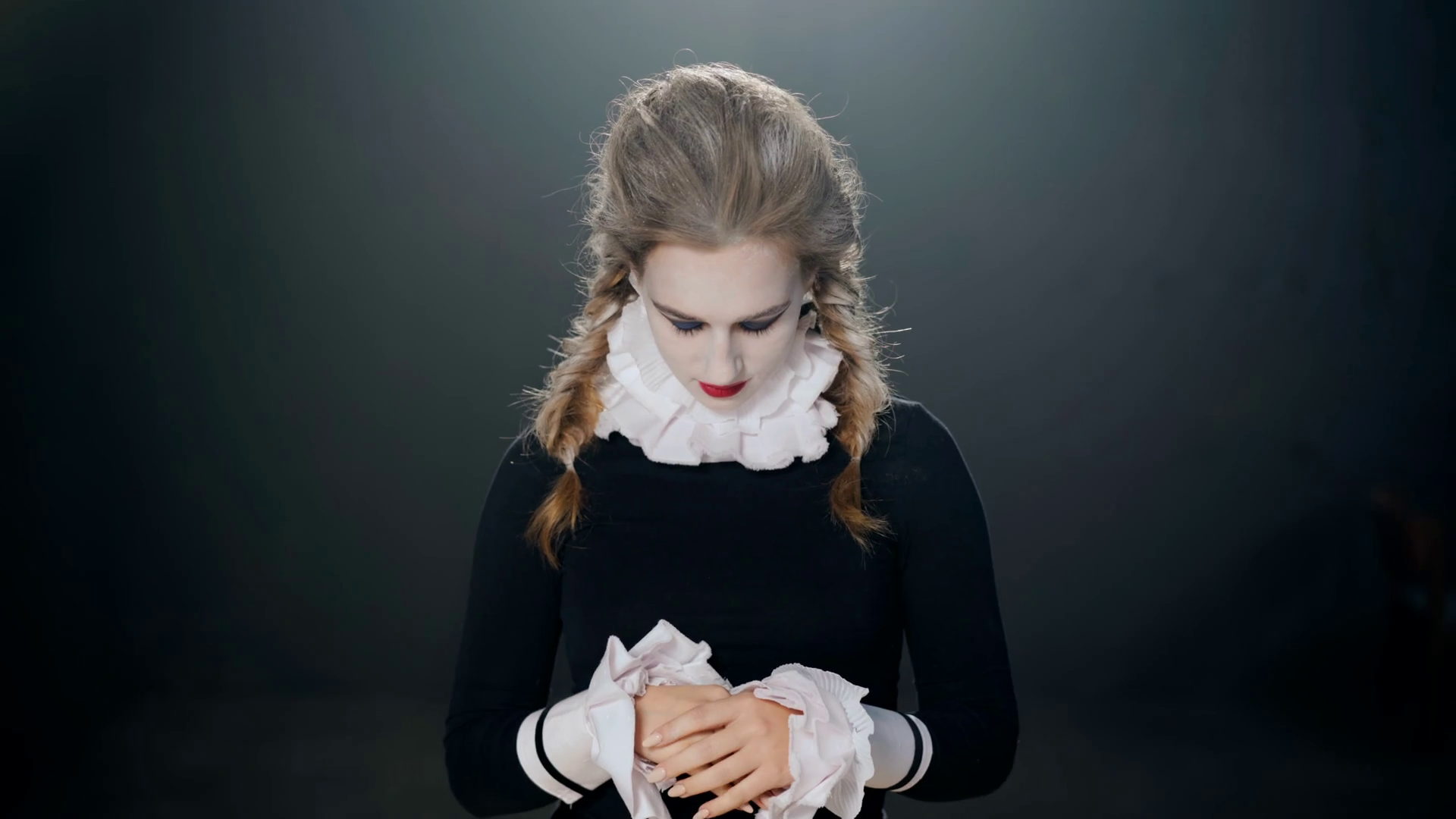 Medium Shot Portrait Of Young Caucasian Stock Footage SBV-347378030