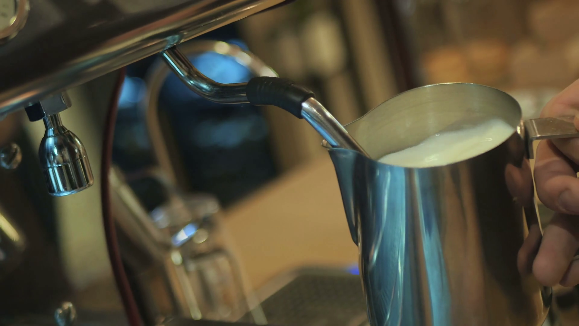 Barista Heat Milk Coffee Stock Footage SBV314679132 Storyblocks