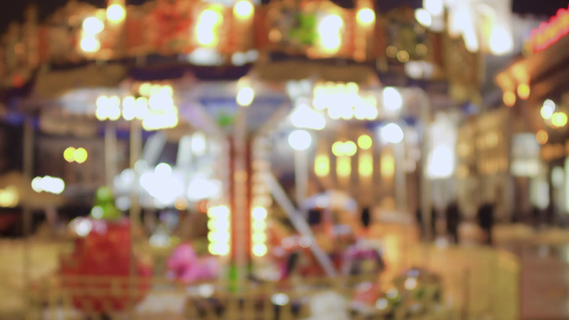 Blinking Blurred Carousel In Amusement Park Stock Footage SBV-321497992 ...
