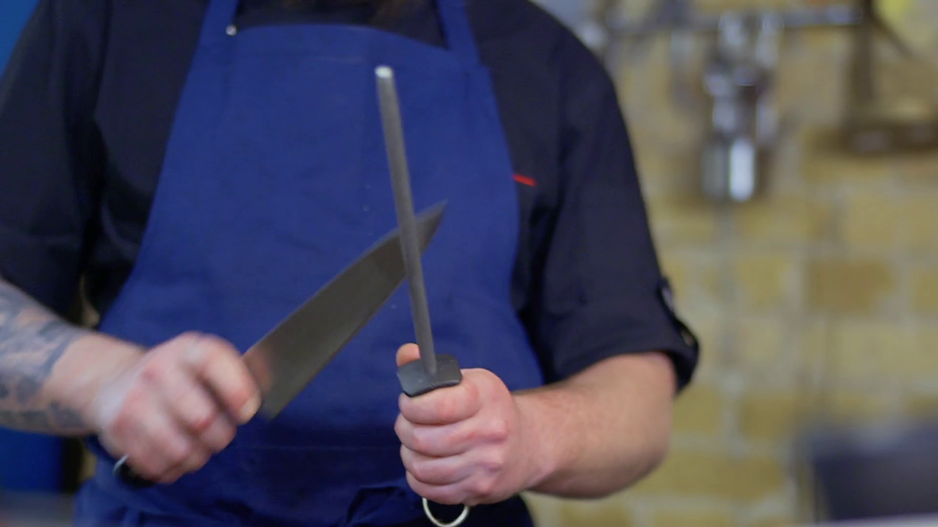 Chef Sharpen Knife Stock Footage SBV321977115 Storyblocks