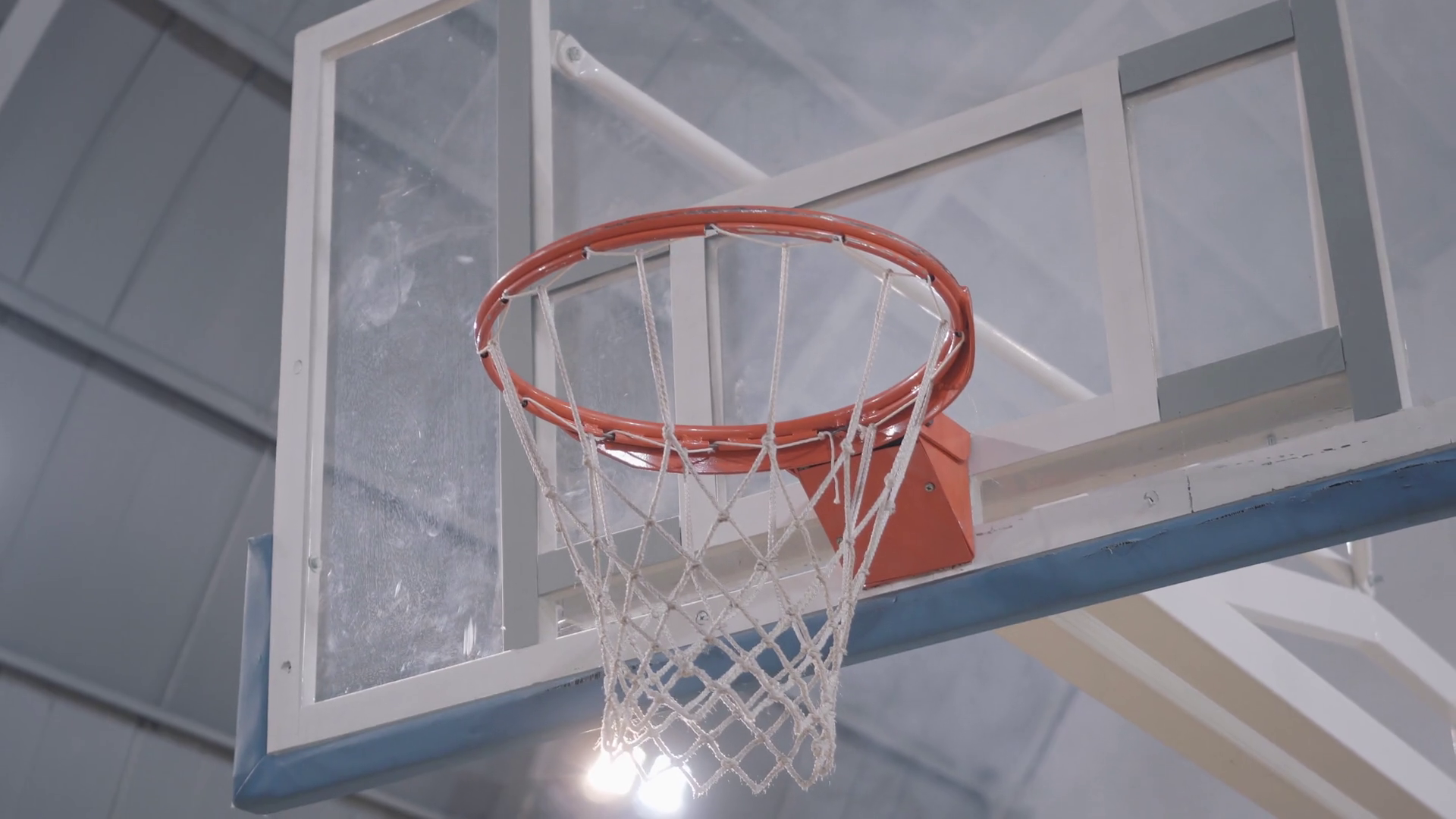 Close Up Of Basketball Goes Through Basket Stock Footage SBV334221301