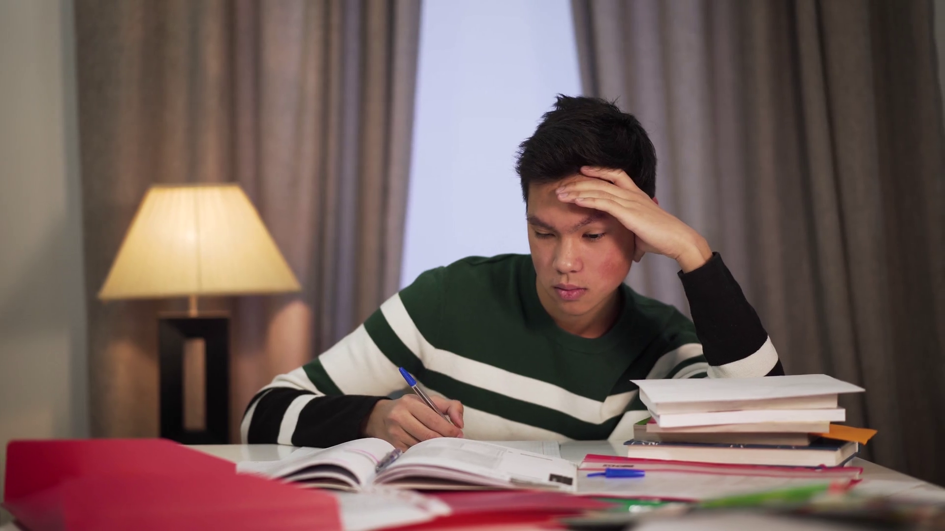 Sleeping instead of doing homework image